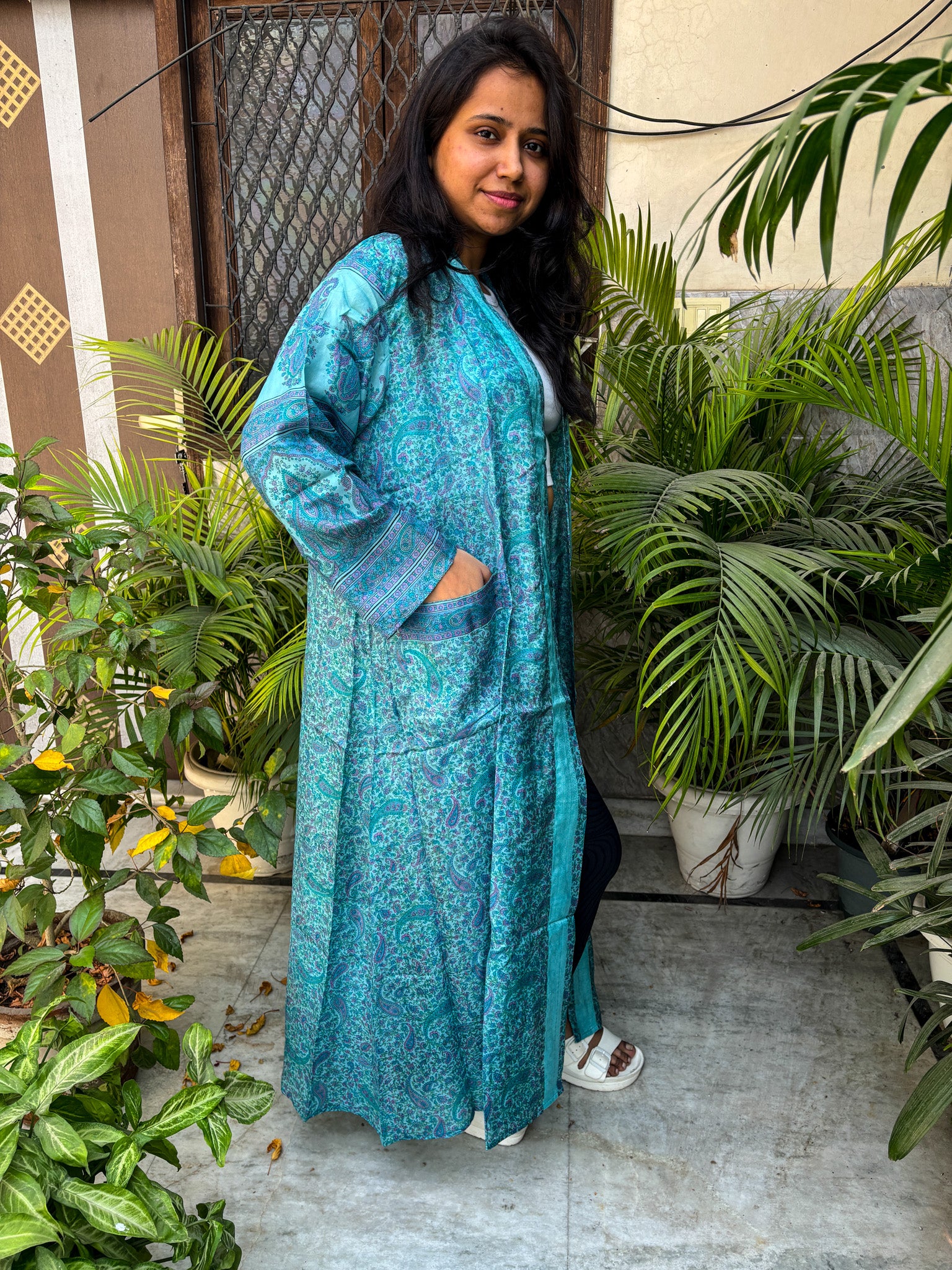 Handcrafted Kimonos Made from Vintage Silk Sarees