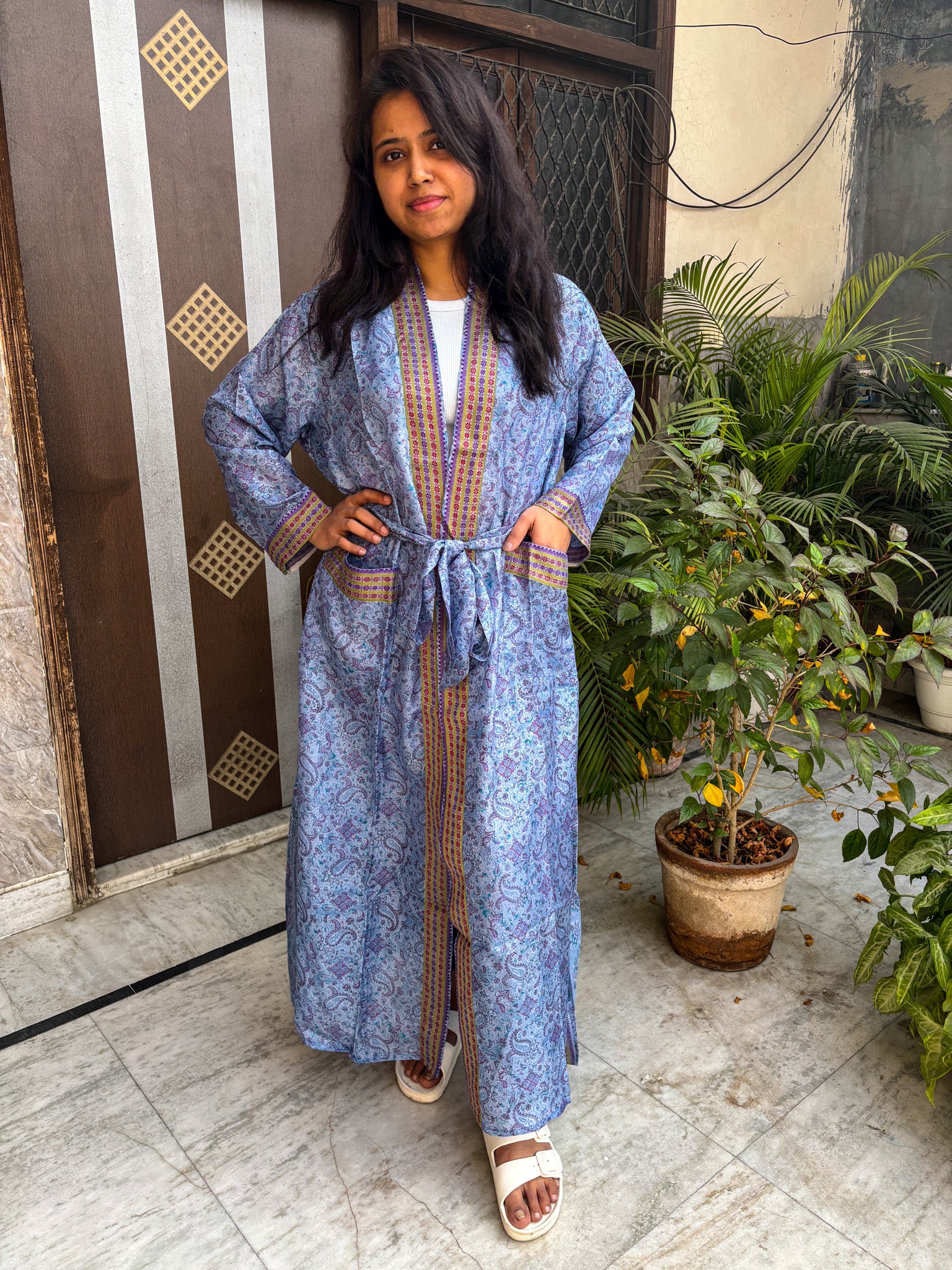 Handcrafted Kimonos Made from Vintage Silk Sarees