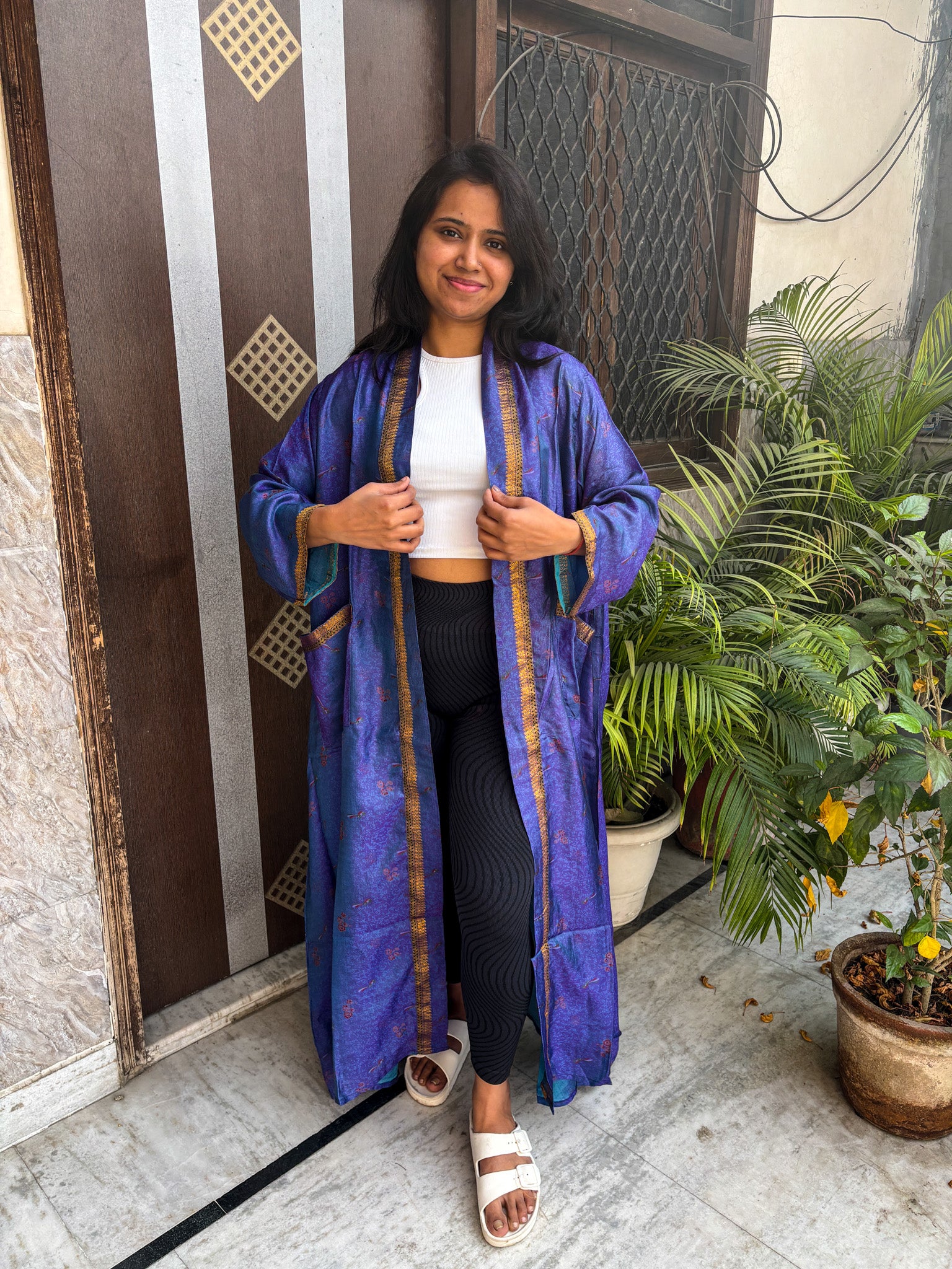 Handcrafted Kimonos Made from Vintage Silk Sarees