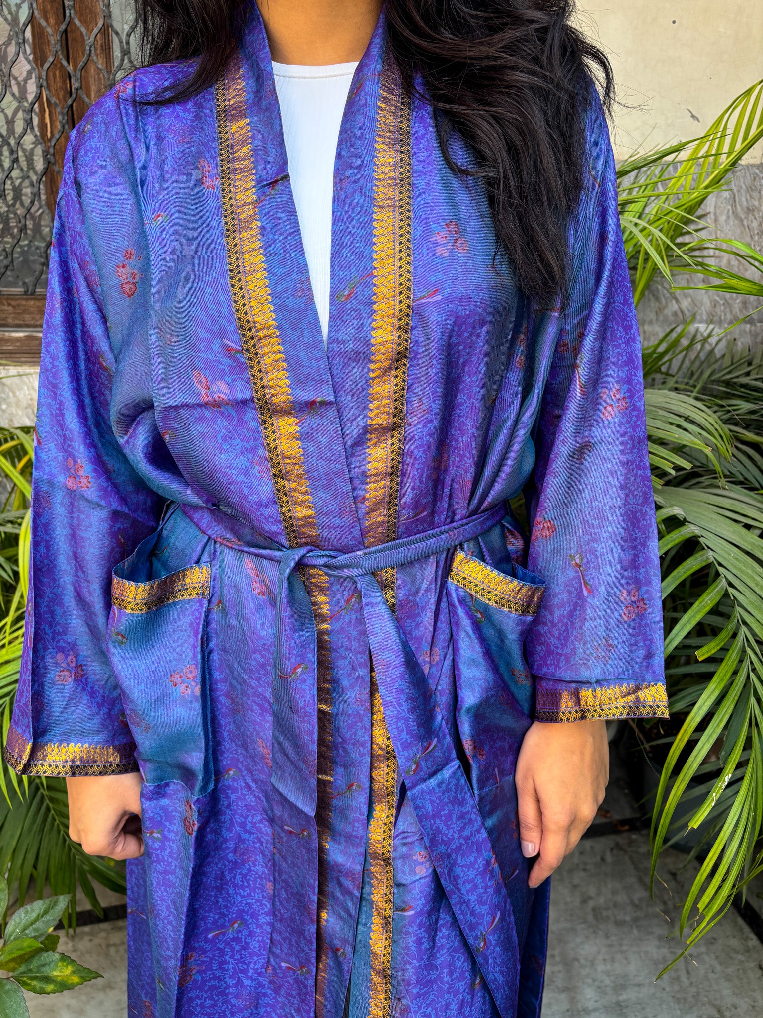Handcrafted Kimonos Made from Vintage Silk Sarees