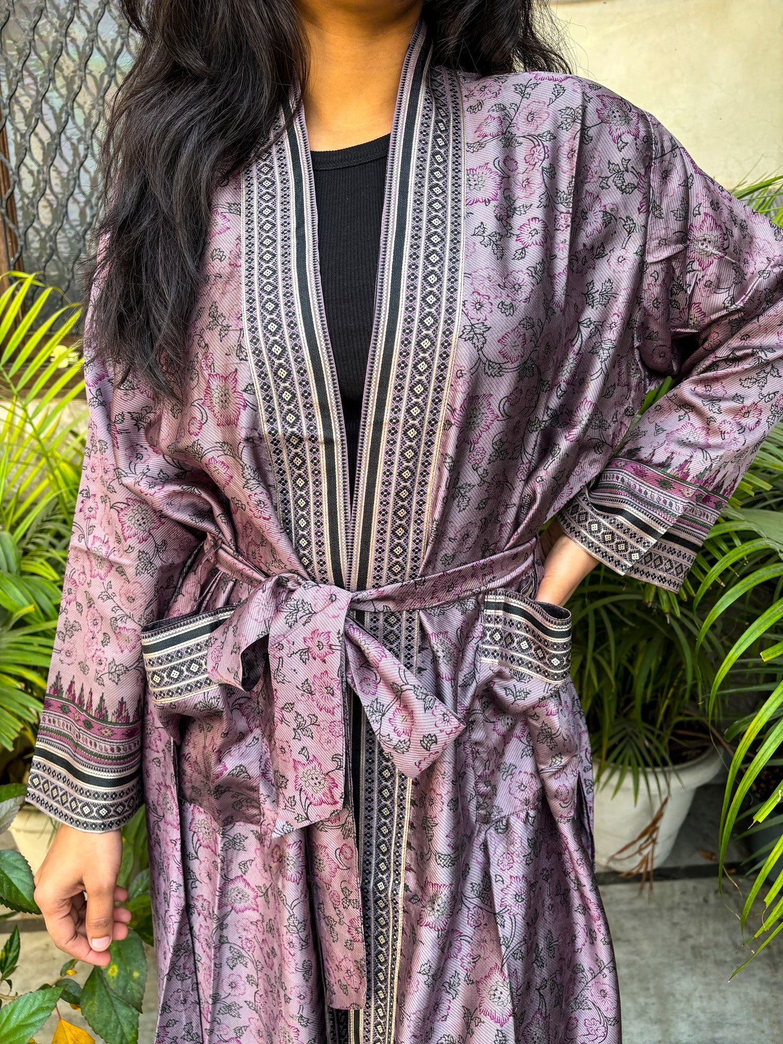 Handcrafted Kimonos Made from Vintage Silk Sarees