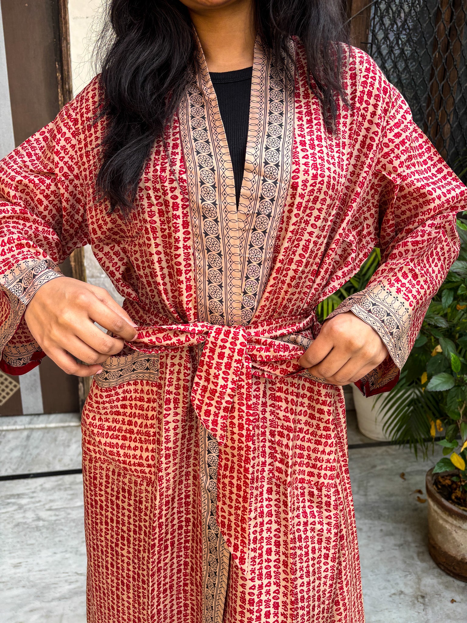 Handcrafted Kimonos Made from Vintage Silk Sarees