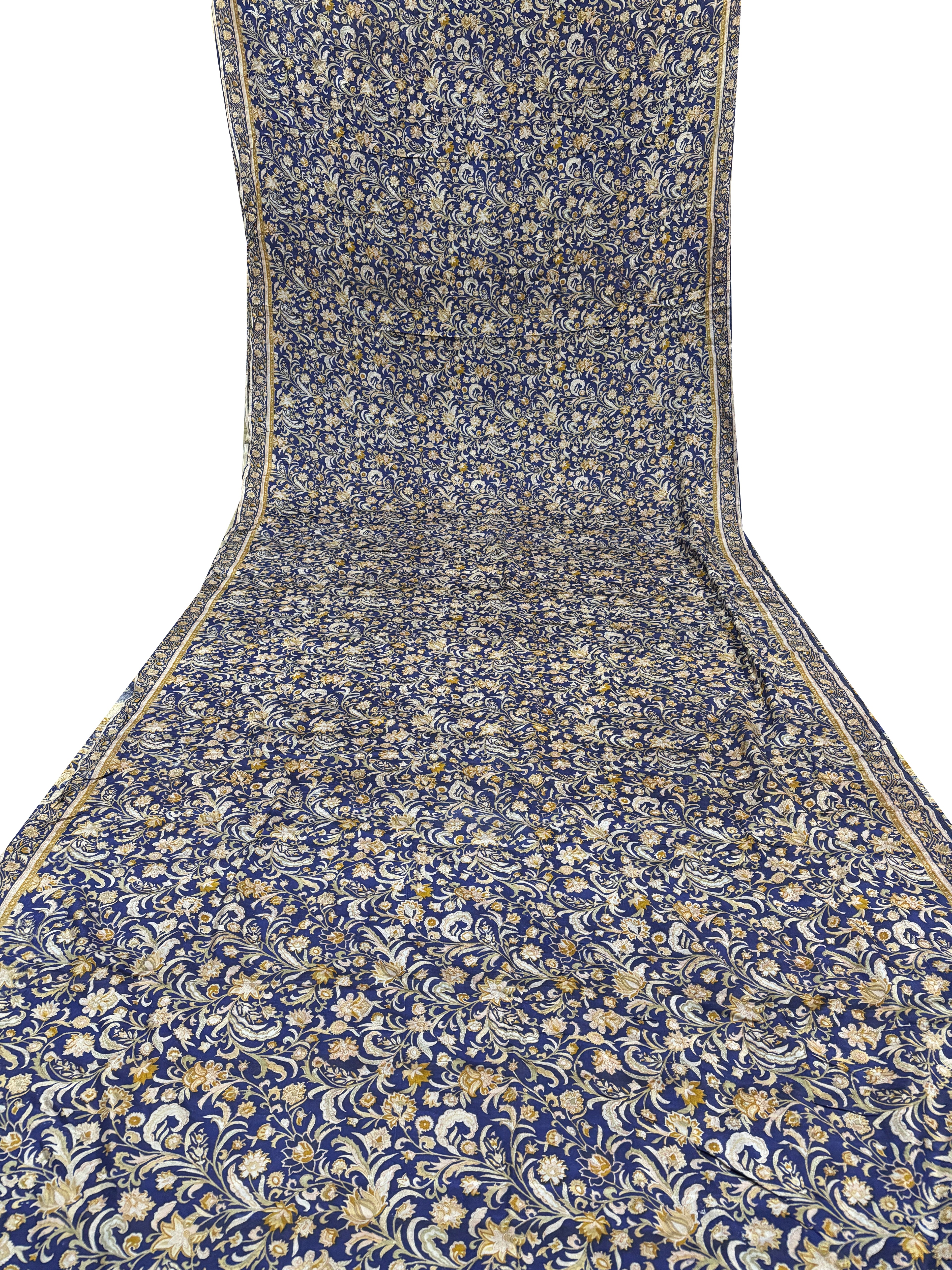 Vintage Blue Silk Saree