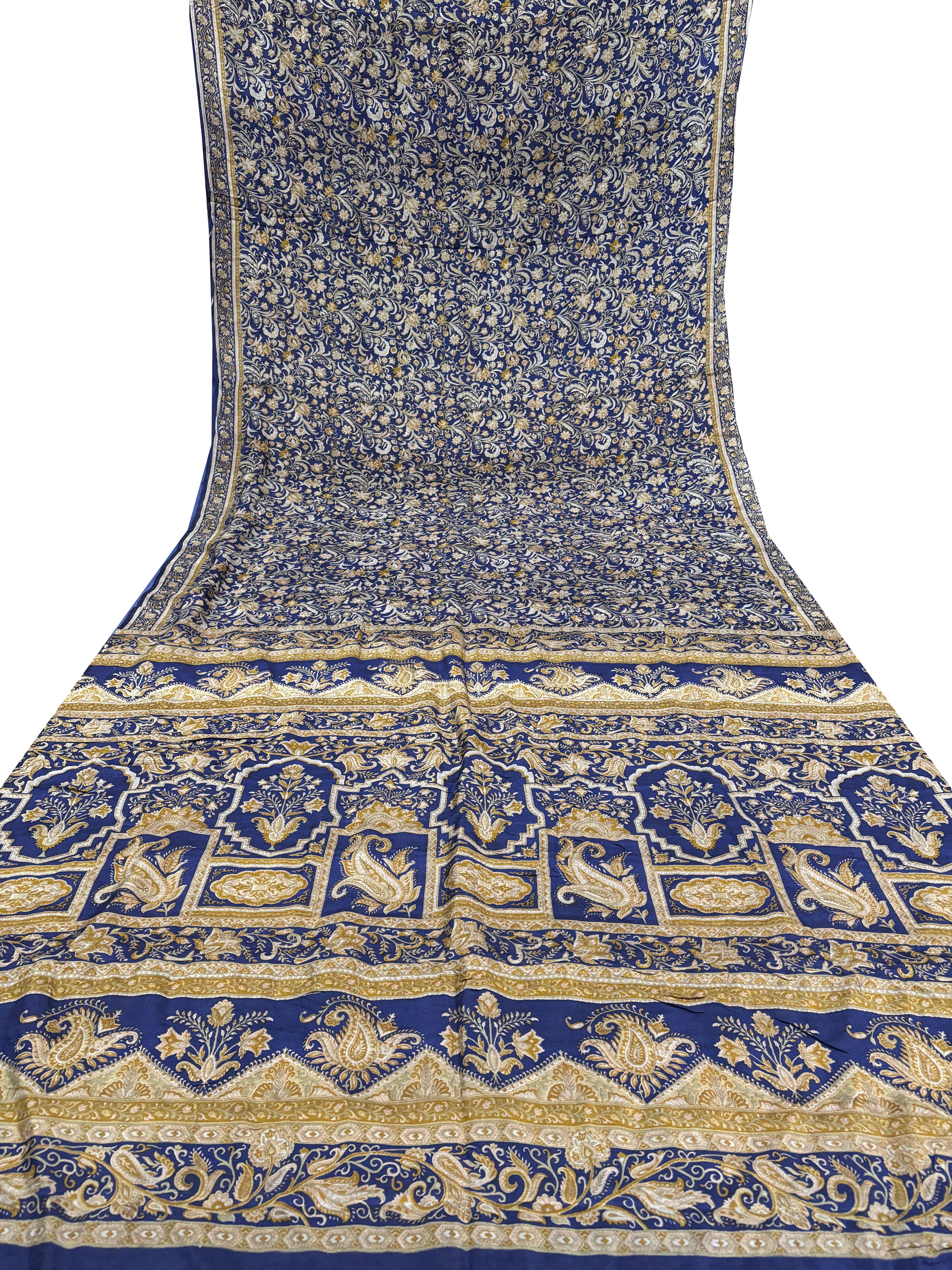 Vintage Blue Silk Saree