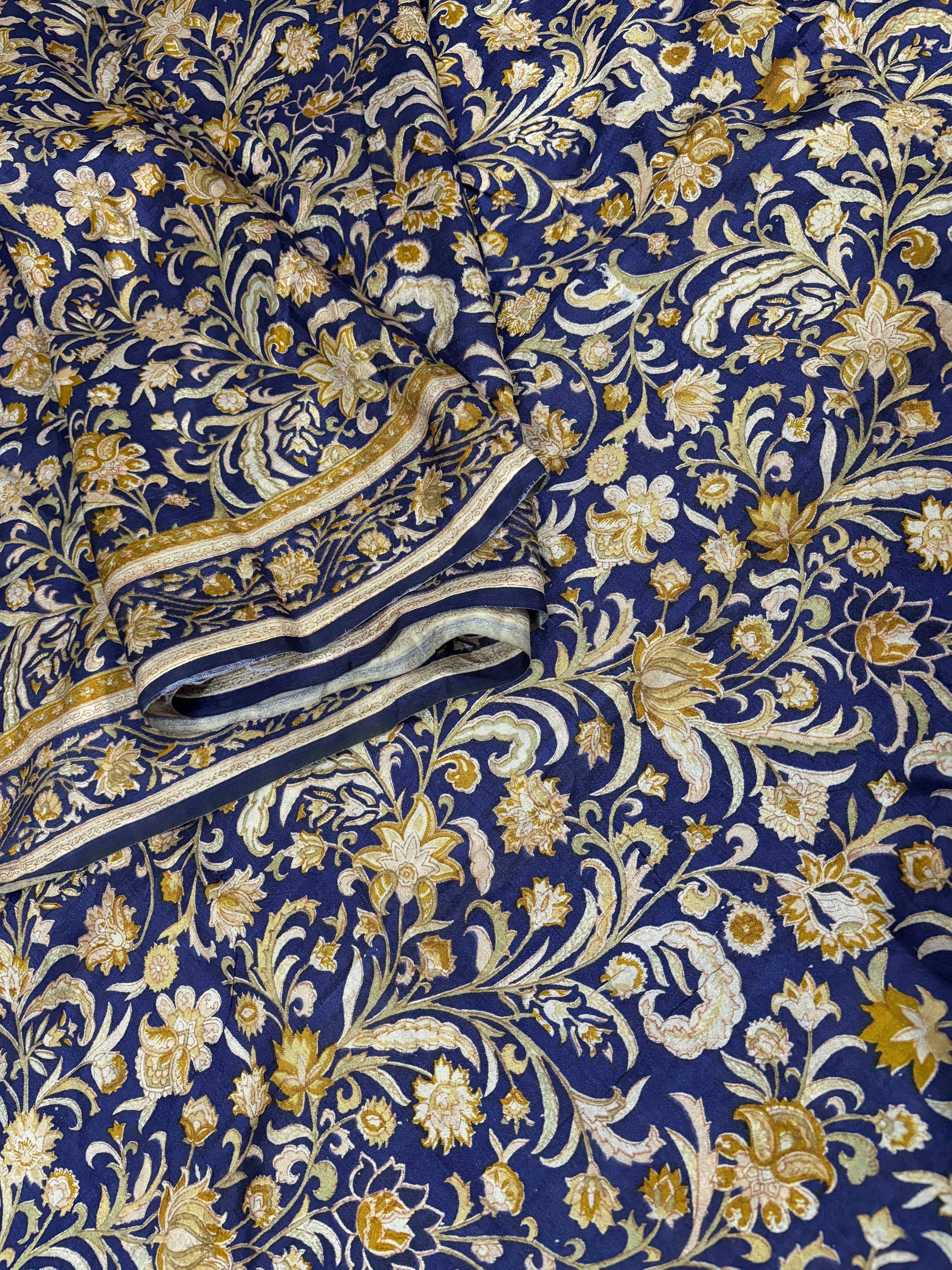 Vintage Blue Silk Saree