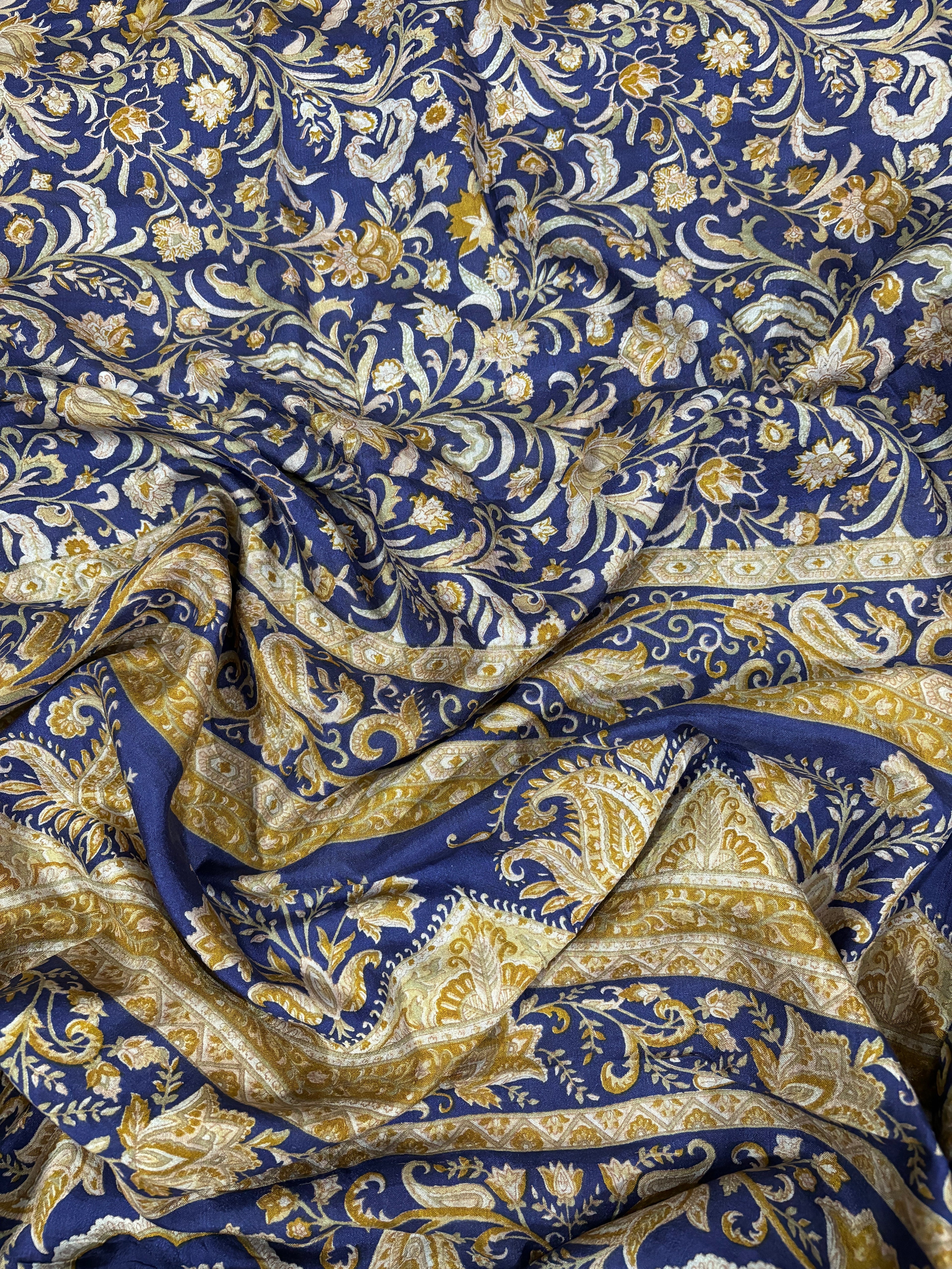 Vintage Blue Silk Saree